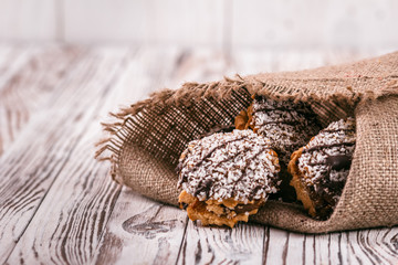 cookies wrapped in a napkin
