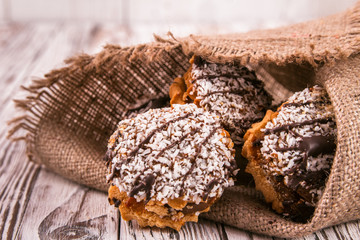 cookies wrapped in a napkin