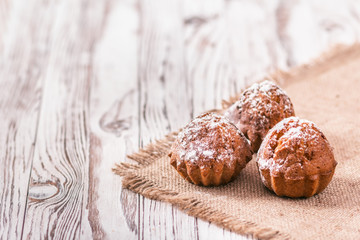 muffins on a napkin