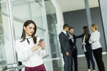 Fototapeta premium Woman with a phone