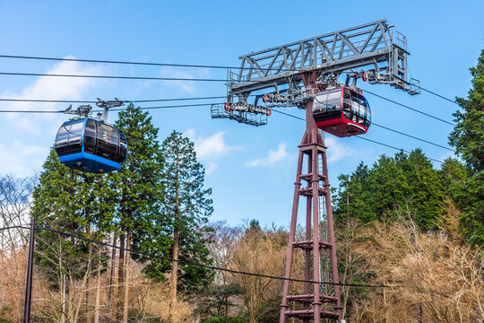 Hakone Komagatake Ropeway system. It is Japanese aerial lift line in Hakone, Kanagawa, Japan.