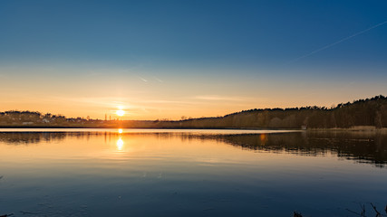 sundown at the lake