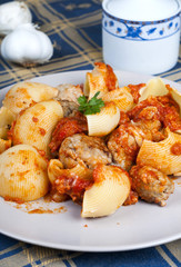 Pasta with meatballs