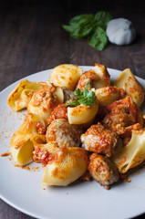 Pasta with meatballs
