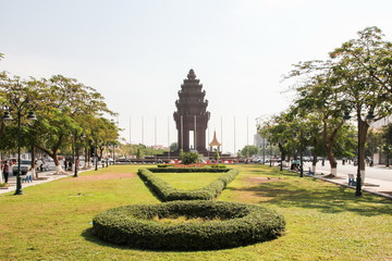 Obraz premium Independence Monument is the one of landmark in Phnom Penh, Cambodia