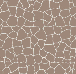 Seamless vector brown stone wall pattern 