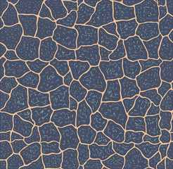 Seamless vector blue stone wall pattern 