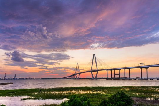 Fototapeta Ravenel Bridge in Charleston