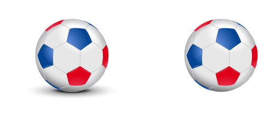Ballon de foot tricolore - Bleu Blanc Rouge 
