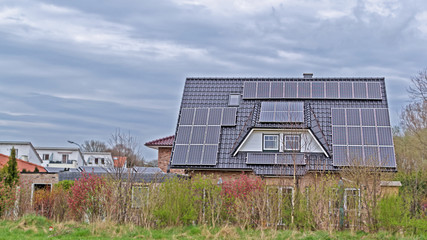 Solar, house, roof, solar energy