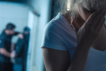 Terrified female victim