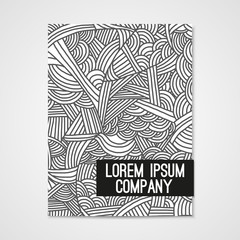 Poster with hand drawn doodle pattern.