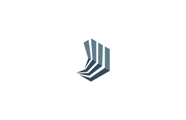 abstract line hexagon finance logo