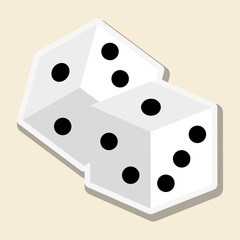 casino  dice design , vector illustration