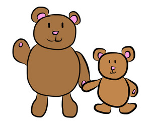 Illustration of teddy bears