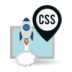 responsive web design over white background, vector illustration