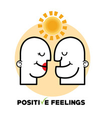 Graphic design of Positive Feeling  , vector illustration