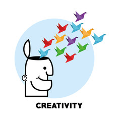 Graphic design of Creativiy, vector illustration
