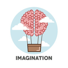Graphic design of Imagination , vector illustration