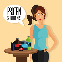 Icon of Protein Supplement design, vector illustration