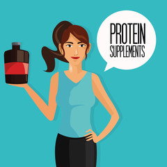 Icon of Protein Supplement design, vector illustration