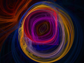 Abstract wallpaper. Abstract fractal. Fractal art background for creative design. Decoration for wallpaper desktop, poster, cover booklet, card. Psychedelic. Print for clothes, t-shirt.