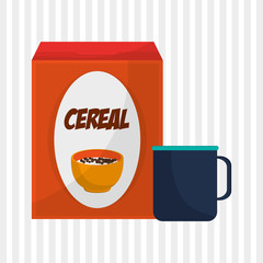 breakfast graphic design, vector illustration