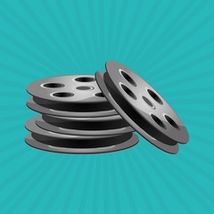 cinema graphic design, vector illustration