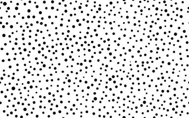 Rechthoekig naadloos patroon met zwarte stippen op witte achtergrond