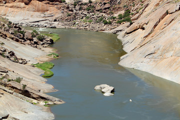 Fototapeta premium Kanion na rzece Orange w Parku Narodowym rzeki Orange na północy Republiki Południowej Afryki