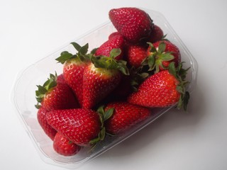 Container of strawberries