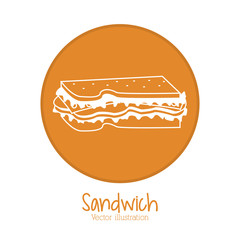 Design of sandwich, vector illustration