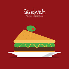 Design of sandwich, vector illustration