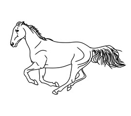 The gallop of the horse 0 (outline)