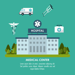 Medical center illustration , vector illustration