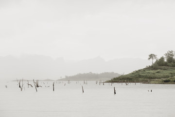 Lake and mountains