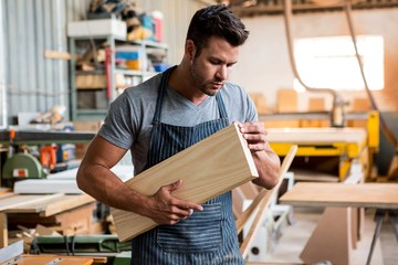 Carpenter working on his craft