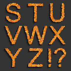 Alphabet set with circles 