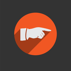 Fototapeta premium Hand finger icon. Button for web. 
