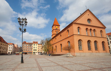 Dawny Ratusz i Kościół Ewangelicki na Nowym Rynku w Toruniu, Poland 