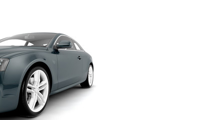 Fototapeta na wymiar CG render of generic luxury coupe car
