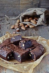 Homemade chocolate brownie