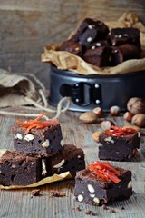 Homemade chocolate brownie