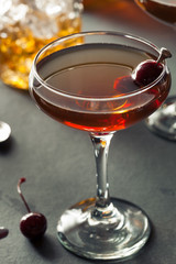 Homemade Rye Bourbon Manhattan