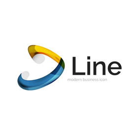 Modern vector ribbon logo