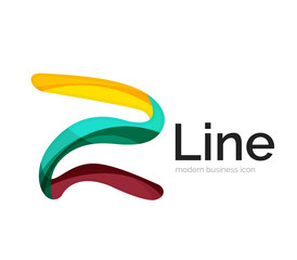 Obraz premium Modern vector ribbon logo