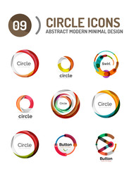 Set of various circle logos