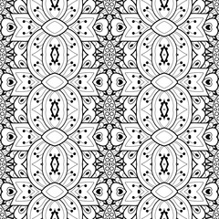 Vector Seamless Vintage Black and White Lace Pattern