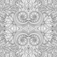 Vector Seamless Abstract Black and White Tribal Pattern