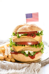 Double fish burger